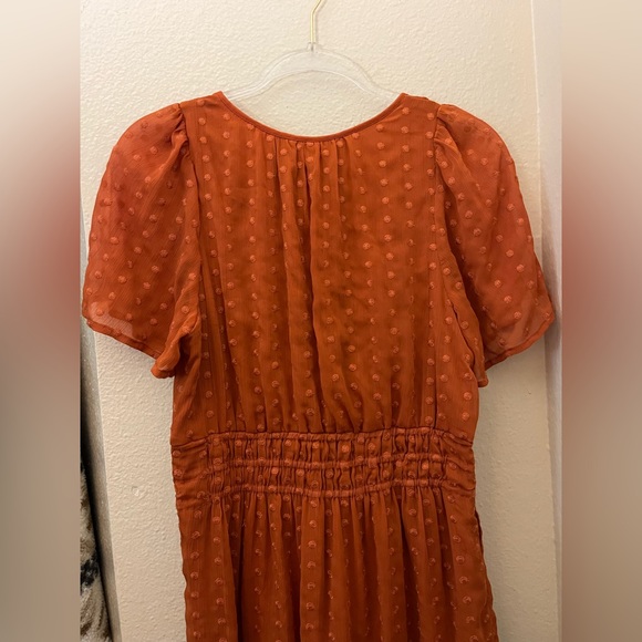 Anthropologie Rust Somerset Mini Dress Size Medium - Picture 9 of 14